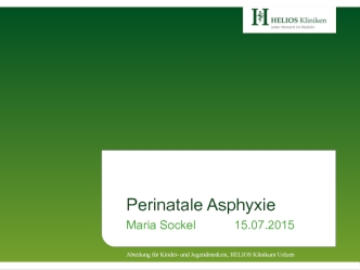 Perinatale Asphyxie