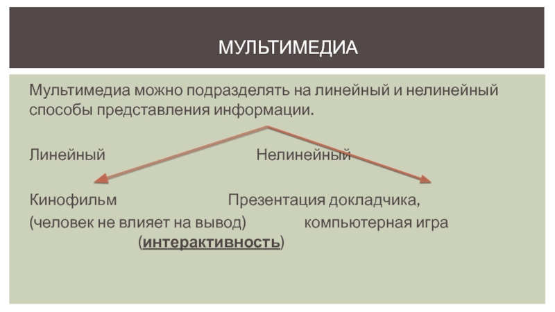 Основные преимущества нелинейных презентаций возможно несколько вариантов ответа