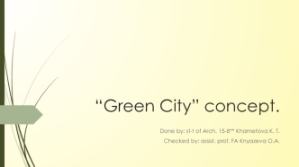 “Green City” concept