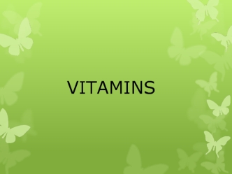 Vitamins. Classification