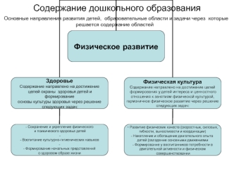 Содержание дошкольного образования