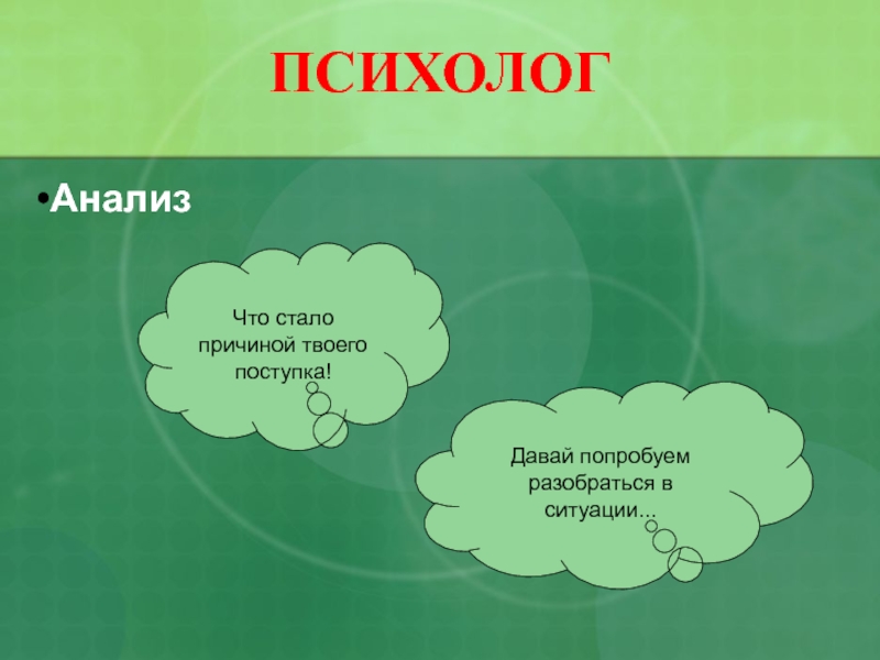 Что стало причиной 2. Разобраться в ситуации. Каждый человек психолог анализ. Попробуем разобраться.