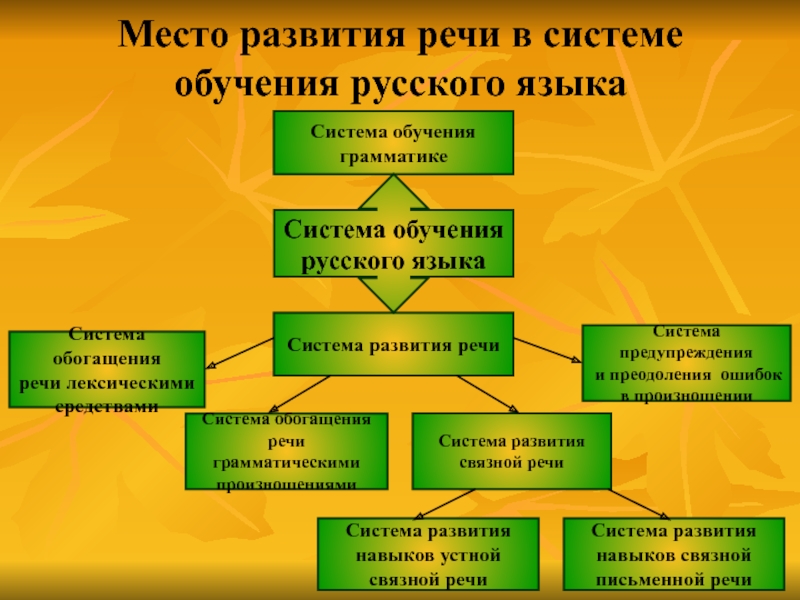 Системы развития речи. Место развития. Задачи изучения грамматики в системе обучения русскому языку.. Система обучения РКИ. Система русского обучения.