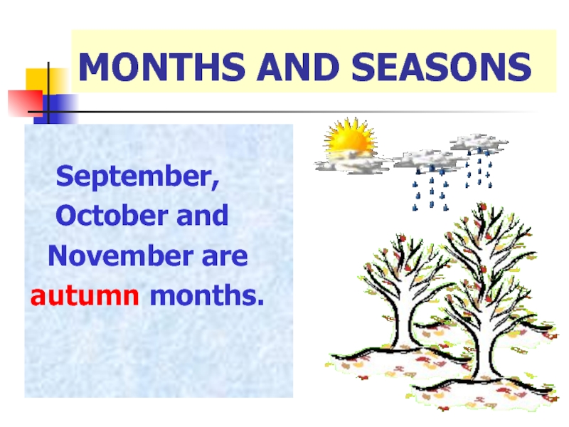 Ноябрь по немецкому. Seasons презентация. Seasons and months. Проект времена года 4 класс английский язык. The month and Seasons слайд.