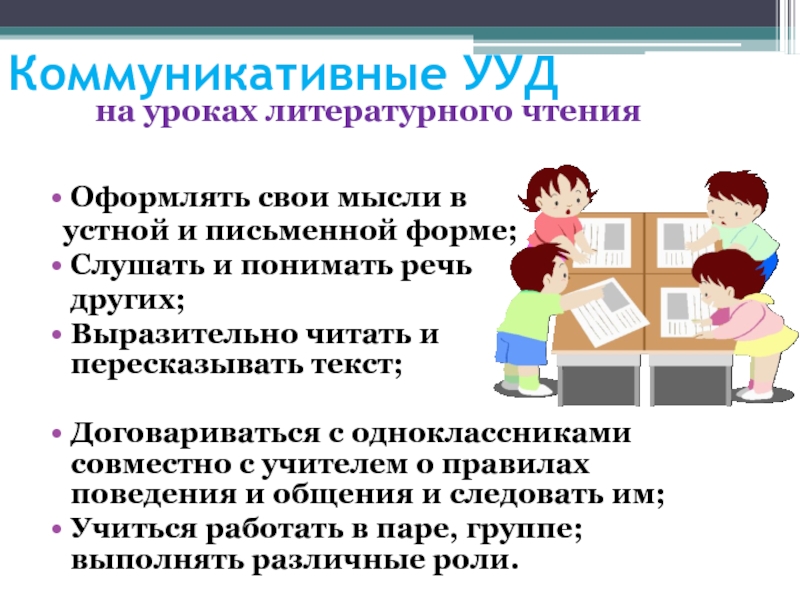 Ууд на уроках литературного чтения. Коммуникативные УУД В начальной школе по ФГОС. Коммуникативные УУД на уроках литературы. Формирование коммуникативных УУД У младших школьников. Коммуникативные УУД на уроках.