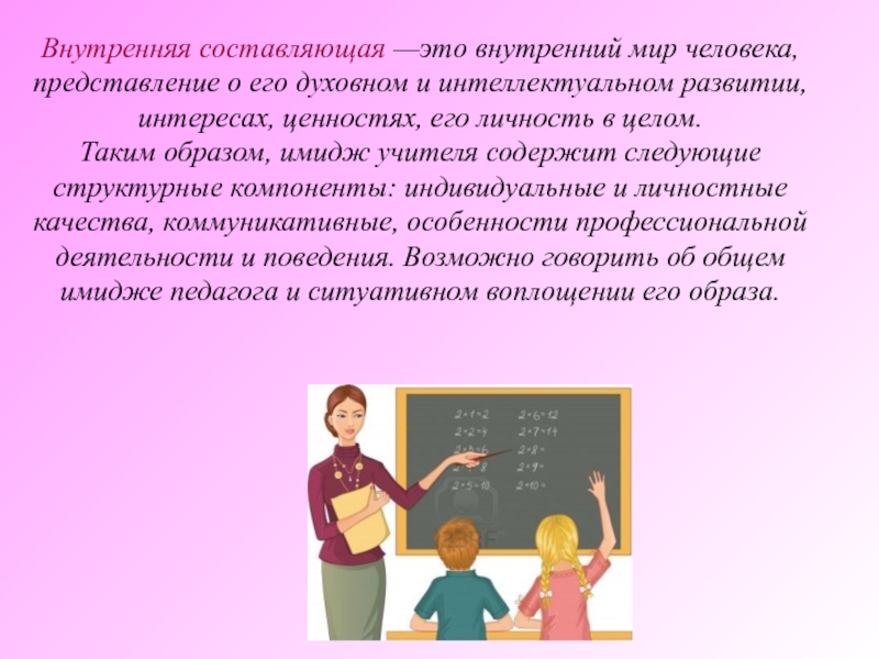 Имидж воспитателя детского сада. Имидж воспитателя детского сада презентация. Имидж учителя начальных классов. Внутренняя составляющая.