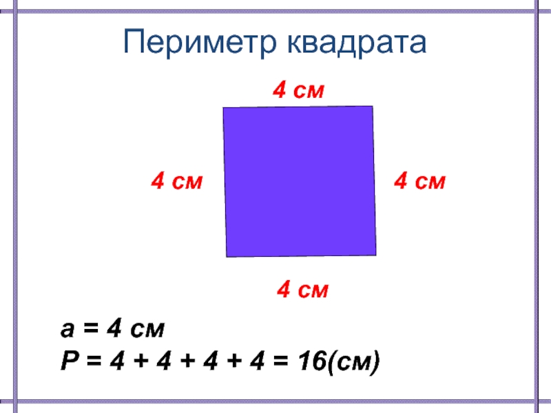 Площадь квадрата 2 5 см. Формула нахождения периметра квадрата 2 класс. Периметр квадрата формула 2 кл. Формула периметра квадрата 2 класс математика. Формула периметра квадрата?3кл.
