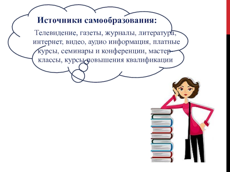 Темы самообразования по русской литературы. Источники самообразования. Самообразование и повышение квалификации. Источники самообразования учителя. Самообразование и повышение квалификации картинки.