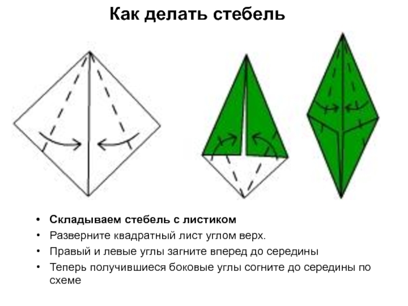 Схема тюльпан оригами для детей