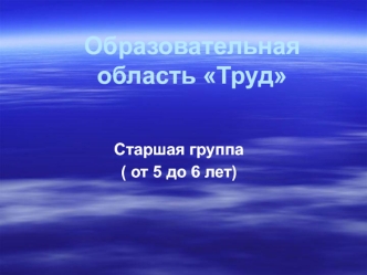 Ознакомление детей старшей группы с трудовой деятельностью