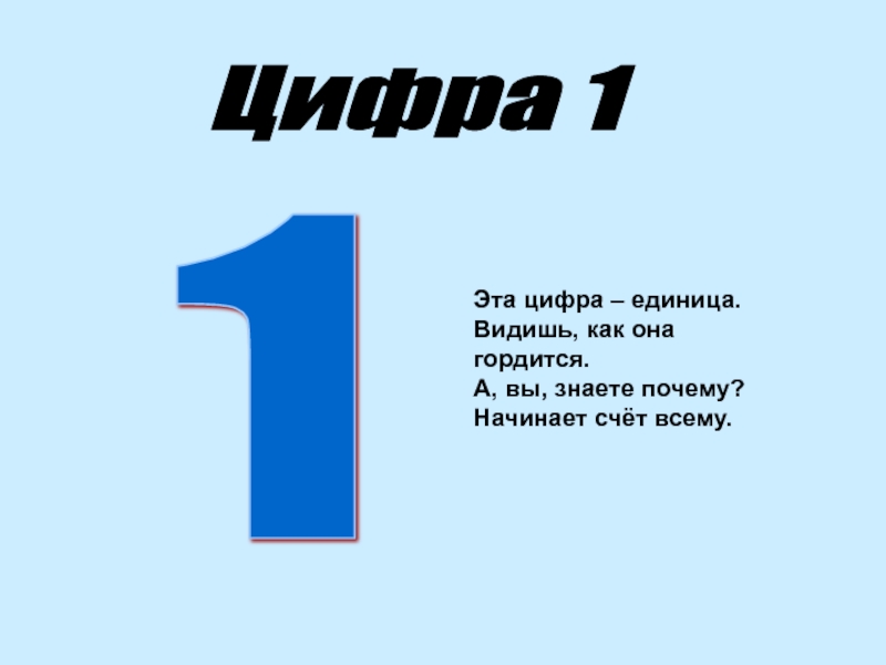 Цифра 1 номер. Синонимы к цифре 1.