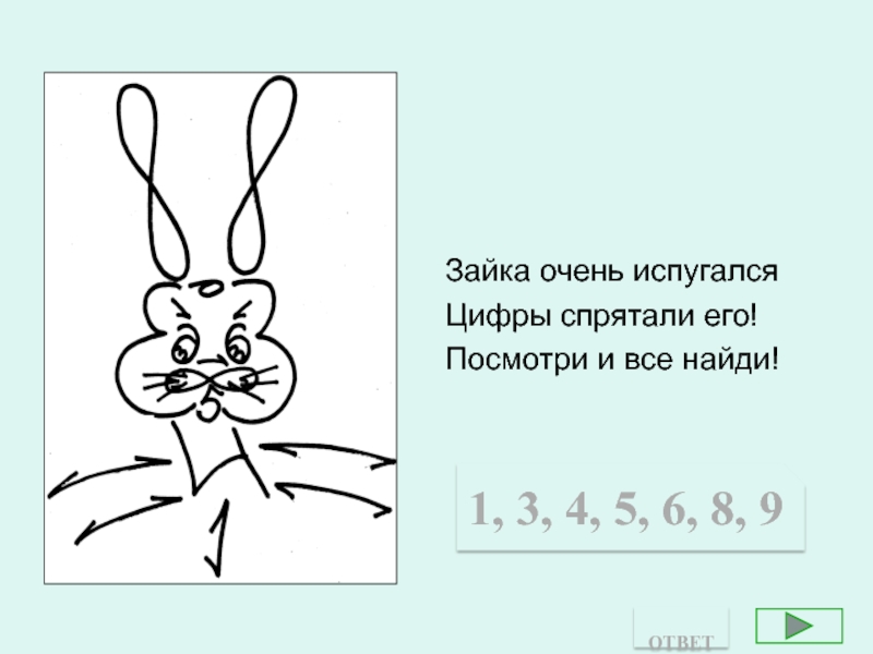 Ответ по рисунку. Зайка из цифр. Рисунок в котором спряталась цифра 4. Назови цифры из которых состоит рисунок. Нарисовать зайца из цифр.